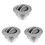3Pièces Bouches D'aération Climatisation Bus Gris En ABS Durable 1