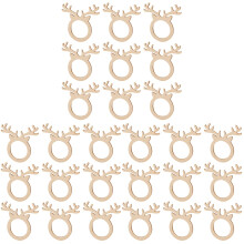 90Pièces Bois Bois Cerf Style Banquet Mariage Kaki
