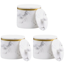 3Pièces Rangement Moderne Cure-Dents Cotons-Tiges Couvercle