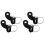 4Pièces Adaptateur Traction Noir Solide Pour Remorque Durable 1