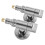 2Pièces Accessoires Robinet Inox Argent Anti- Machine À 1