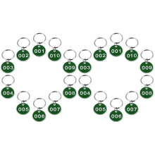 2Paquets 10 Plaques Numérotées Métal Vert Pour Rangement Clés