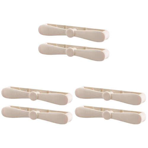 6Pièces Porte-Chaussures Mural Rétractable Beige PP Pour Maison