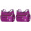 2Pièces Sacoche Nylon Violet Réutilisable Multi-Couches Pour Rangement 1