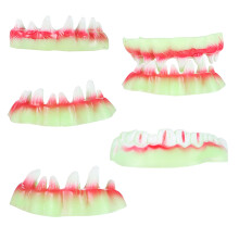 15Pièces Dents Halloween Lumineuses Décor Zombie Coloré