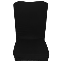 6Pièces Housses De Chaise Noires Extensibles Protège-Bureau Rotatives