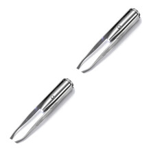 2Pièces Pince À Épiler LED En Acier Inoxydable Pour Sourcils Et Cils