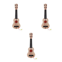 3Pièces Instruments Musicaux Jouets Enfants Ukulélé Bois Clair