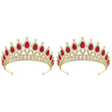 2 Pièces -Tête En Cristal Couronne De Pour