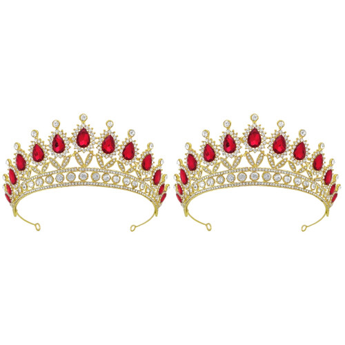 2 Pièces -Tête En Cristal Couronne De Pour