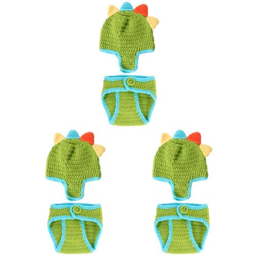 3Ensembles Ensemble Bébé Vert Tricot Coton Motif