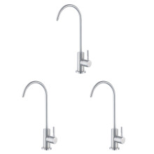 3Pièces Robinet Cuisine Argent Acier Inox, Monotrou Facile À Installer