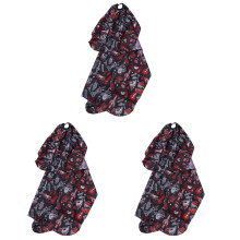 3Pièces Cape De Noir Rouge