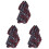 3Pièces Cape De Noir Rouge 1
