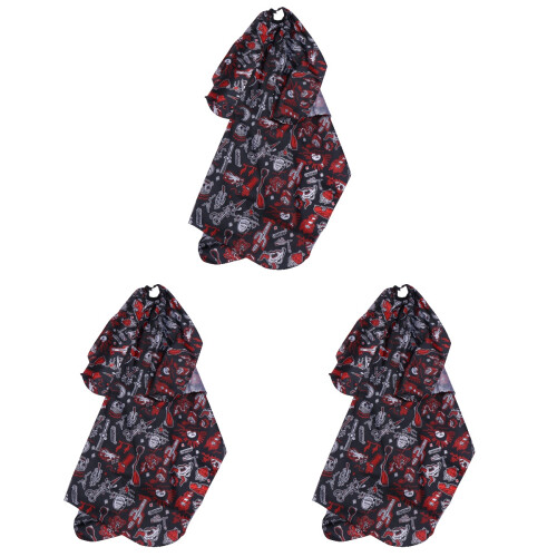 3Pièces Cape De Noir Rouge