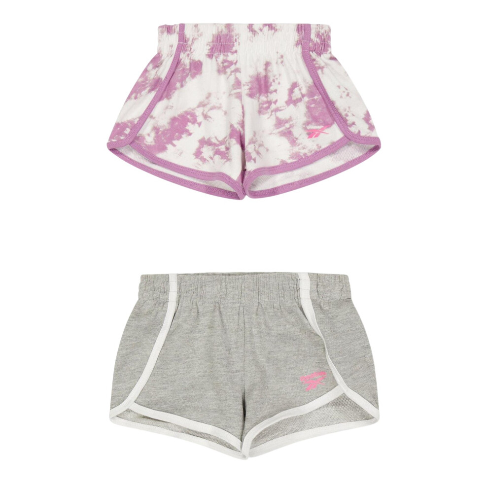 Reebok Baby Girls Jersey Tie Dye Shorts (Pack Of 2)