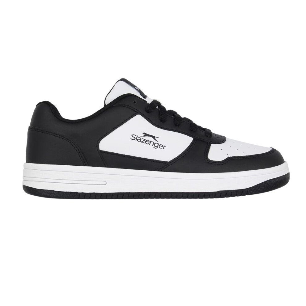 Slazenger (10 Uk, /White) Mens Tower Leather Low Trainers Black