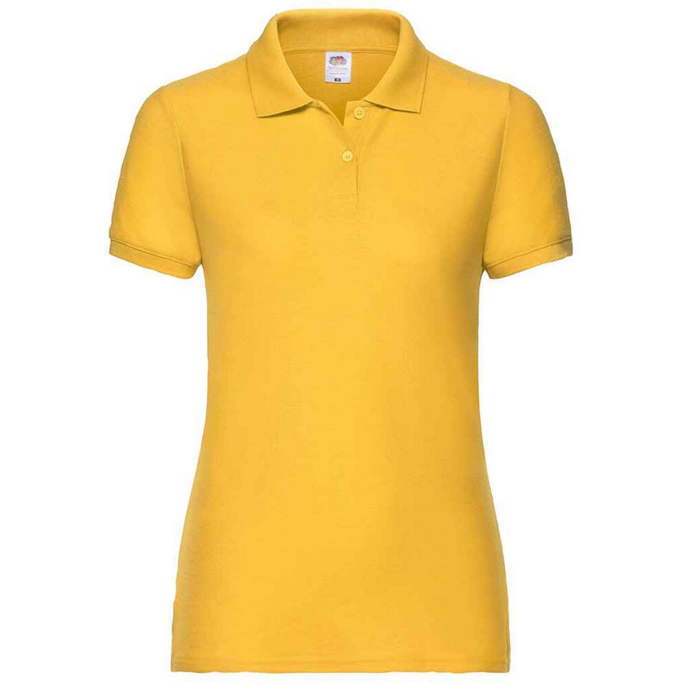Fruit Of The Loom (L, Sunflower) Womens/Ladies Lady Fit Piqué Polo Shirt Multicoloured