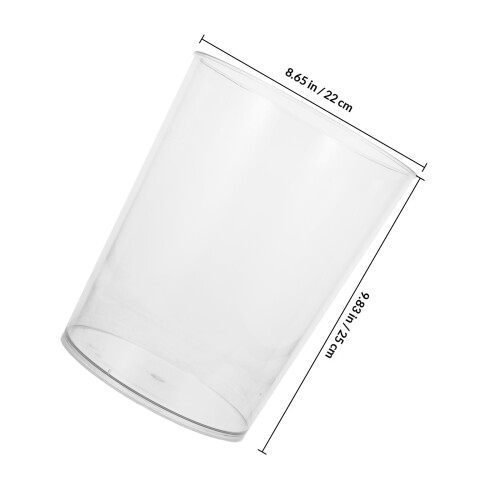 2Pièces Corbeille Bureau Transparent En Pet, Facile À 1