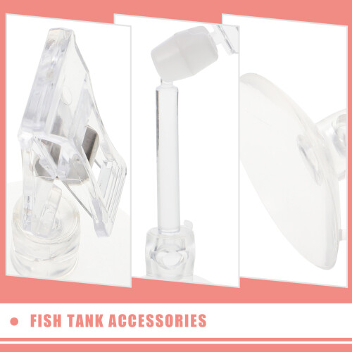 6 zuignapclip voerhouder visbak aquarium (wit) 2