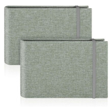 2 Pack Small Photo Albums, 6x4 Slip in Photo Albums 200 Photos  Flip Photo Book Album Portable Cover Memory Gray