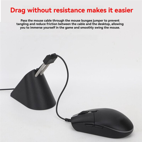Esports Gaming Mouse Cable Clamp Mouse  Organizer Fixed Cable Management Tool Mouse Bungee for Mouse Cable Black 1