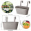 2 Blue Iron Planters for Fence Rail Hanging 1