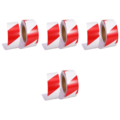 4Rouleaux Ruban Réfléchissant Décoratif Pet Pour Chantier 1