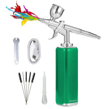 Airbrush Set Cordless Airbrush Kit with Compressor, Airbrush Cake Decoration High Airflow Miniature Painting Tool Green