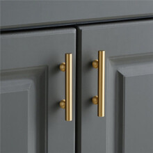 Brass Cabinet Handle - Modern Minimalist Design for Wardrobe and Drawer B