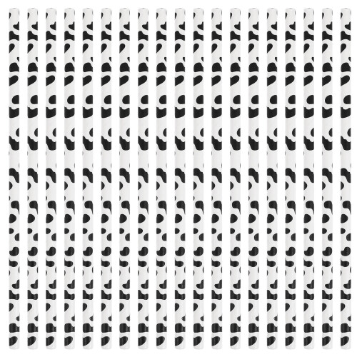 120Pièces Pailles Thème Vache Papier Biodégradable Pour Colorées 1
