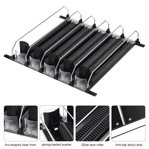 3 Rows Black Fridge Can Holder