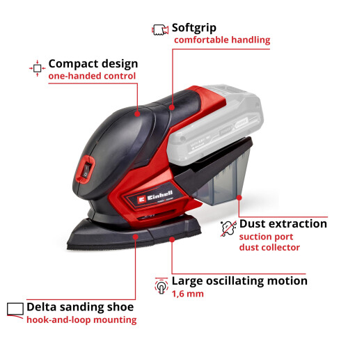 Einhell Einhell Cordless Detail Sander 18V PXC Without Battery 2