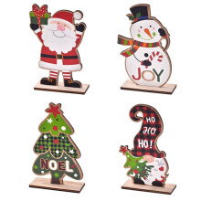 Christmas Desktop Decoration ELK-Snowman-Santa-Claus Christmas Decorations Christmas Wooden Ornaments 4 Style
