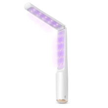 Baguette Désinfectante à Lumière UV, Lampe Désinfectante Portable à Lumière UV-C, Rechargeable et Pliable, avec 20 Perles LED UV-C