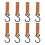 8 Pcs Leather S-Hooks Leather Hook,S-Hooks S Shaped Hooks Coat Hook for Hanging, Camping Hook Hanger Hooks (Brown) 1