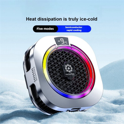 TH16 Pro Semiconductor Phone Cooler com Clipe Magnético Traseiro RGB para Jogos, Compatível com para , para Android e PUBG 2