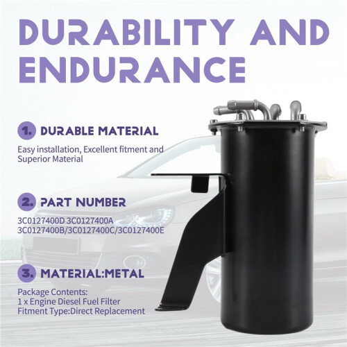 Engine System Fuel Filter with Flange 3C0127400D for  A3     Leon Octavia  Filter 3C0127400C 2
