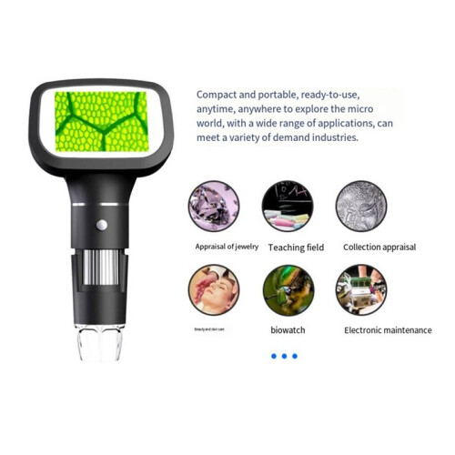 Atualização de Microscópio Digital de 2,4 Polegadas com Ampliação de 1600X e Microscópio de Moeda com 8 LEDs para Soldagem para Reparo 2