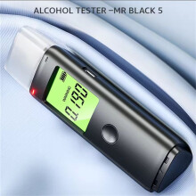 Testeur D'Alcool Professionnel Haute Précision, Affichage Numérique, Portable, Rechargeable par USB, Éthylomètre