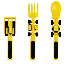 Auto per Bambini Stoviglie Bulldozer Escavatore Pala Bambino Forchette e Cucchiai Utensili per Bambini Stoviglie C