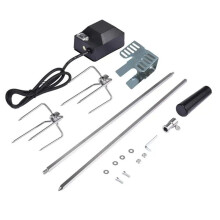 Drehspieß-Set, Edelstahl, Automatischer BBQ-Grill, Drehspieß-Set mit Motor, Grillen Von Hot Dogs, Hähnchensteaks, UK Stecker