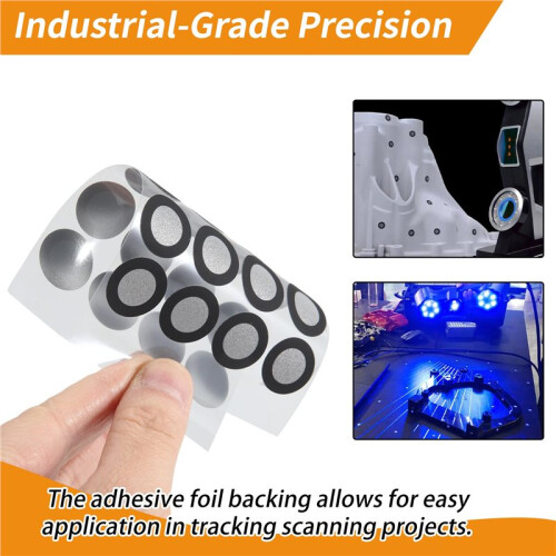 100Pcs 3D Scanner Markers 12mm for 3D Scanner, 3D Tracking Dots Reference Point Markers, Diffuse Reflection Markers