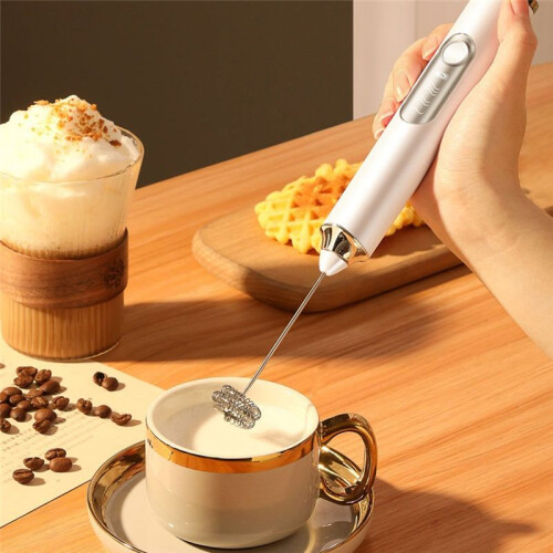 Multifunktionaler Elektrischer Milchaufschäumer  Handheld Egg Beater Kaffeeaufschäumer Schwarz 1