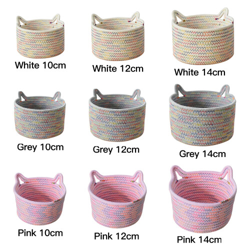 Natural Cotton Rope Basket for Bathroom 2