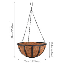 Coconut Coir Hanging Basket with Chain