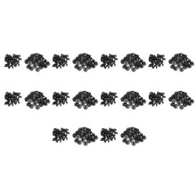 300 Pieces Plastic Parts 8 mm Black Hole Bumper Rivet Clip Closure
