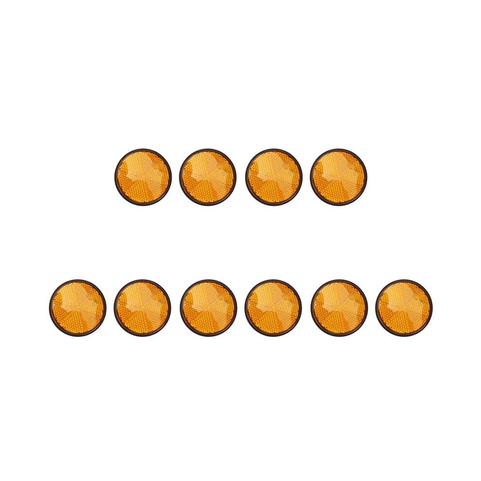 10Pcs 2 Inch Round Reflector Universal For Motorcycle Atv Dirt Bike Orange 6032542269991