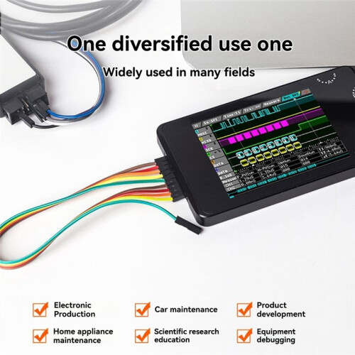 LA104 Digital Logic Analyzer Screen 4 Channels Oscilloscope SPI IIC UART Programmable 100M Sa/S Max Sampling Rate