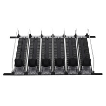 Black Beverage Pusher 6 Row Caddy